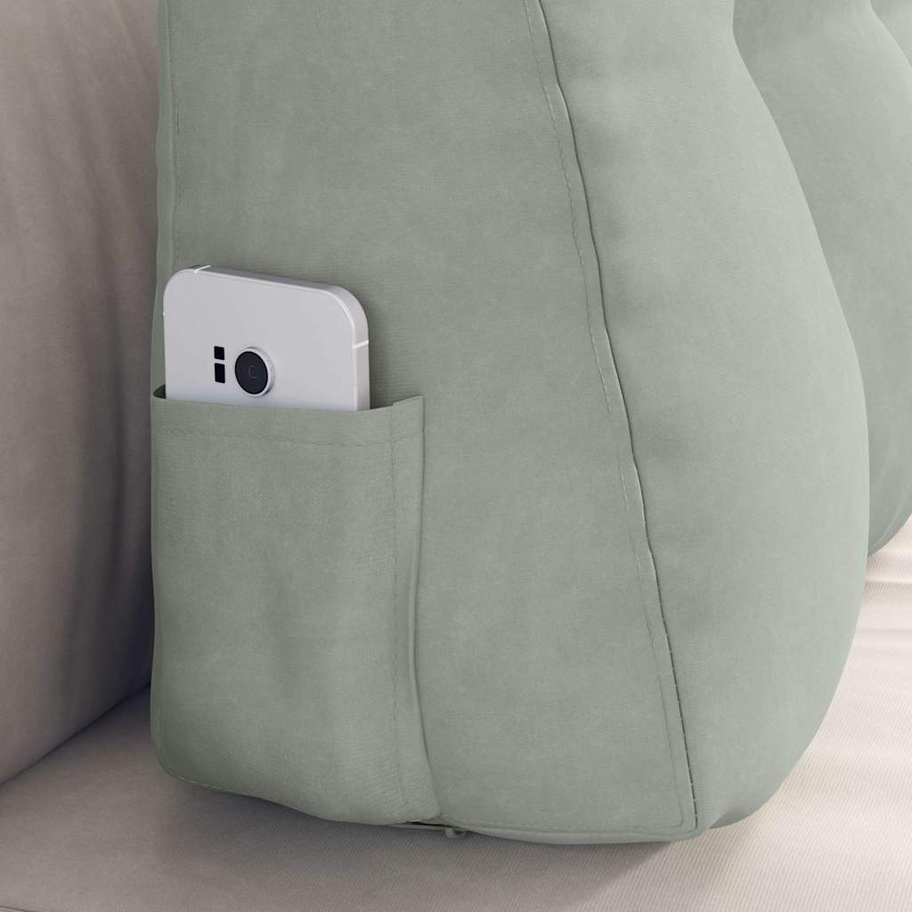 Perna pentru spate Gri deschis 80 x 24 x 50 cm Catifea GartenMobel Dekor