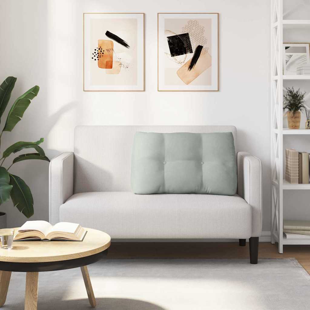 Perna pentru spate Gri deschis 80 x 24 x 50 cm Catifea GartenMobel Dekor