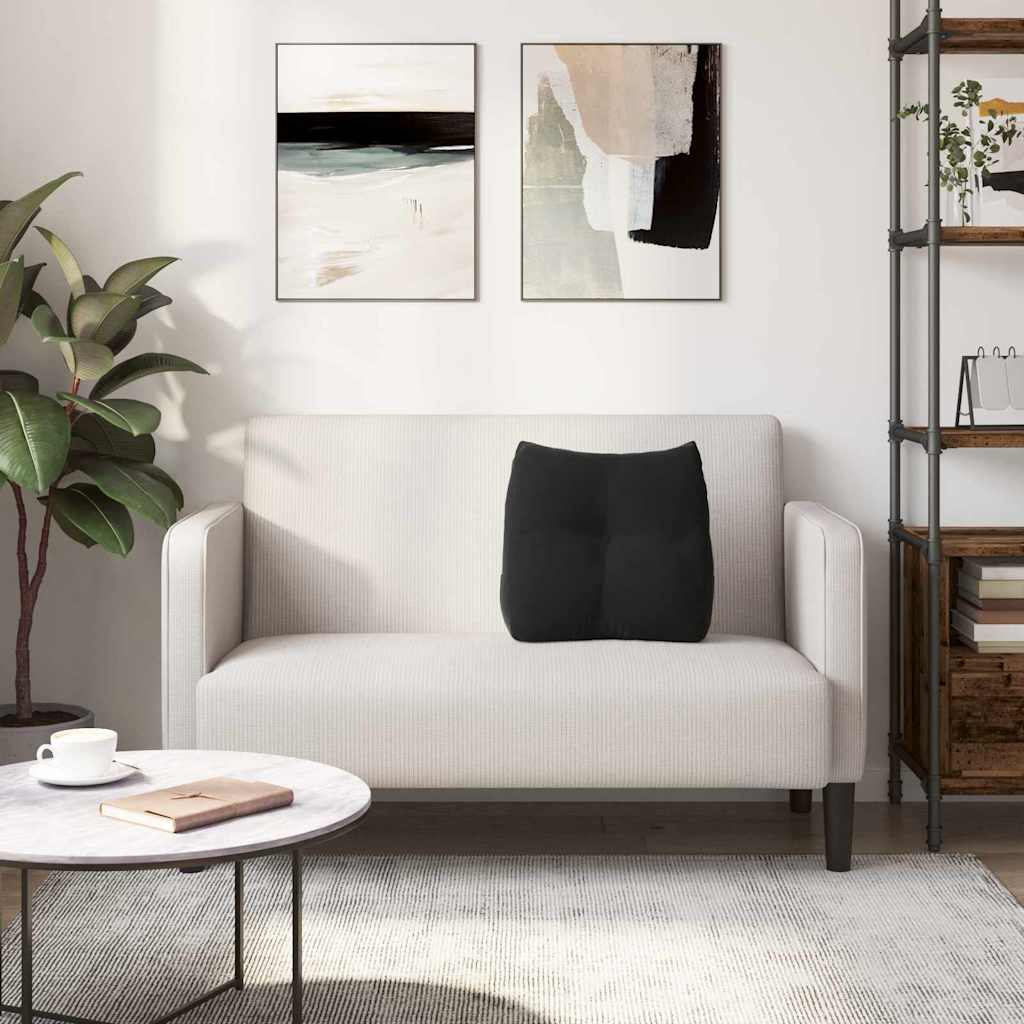 Perna pentru spate Negru 45 x 24 x 50 cm Catifea GartenMobel Dekor