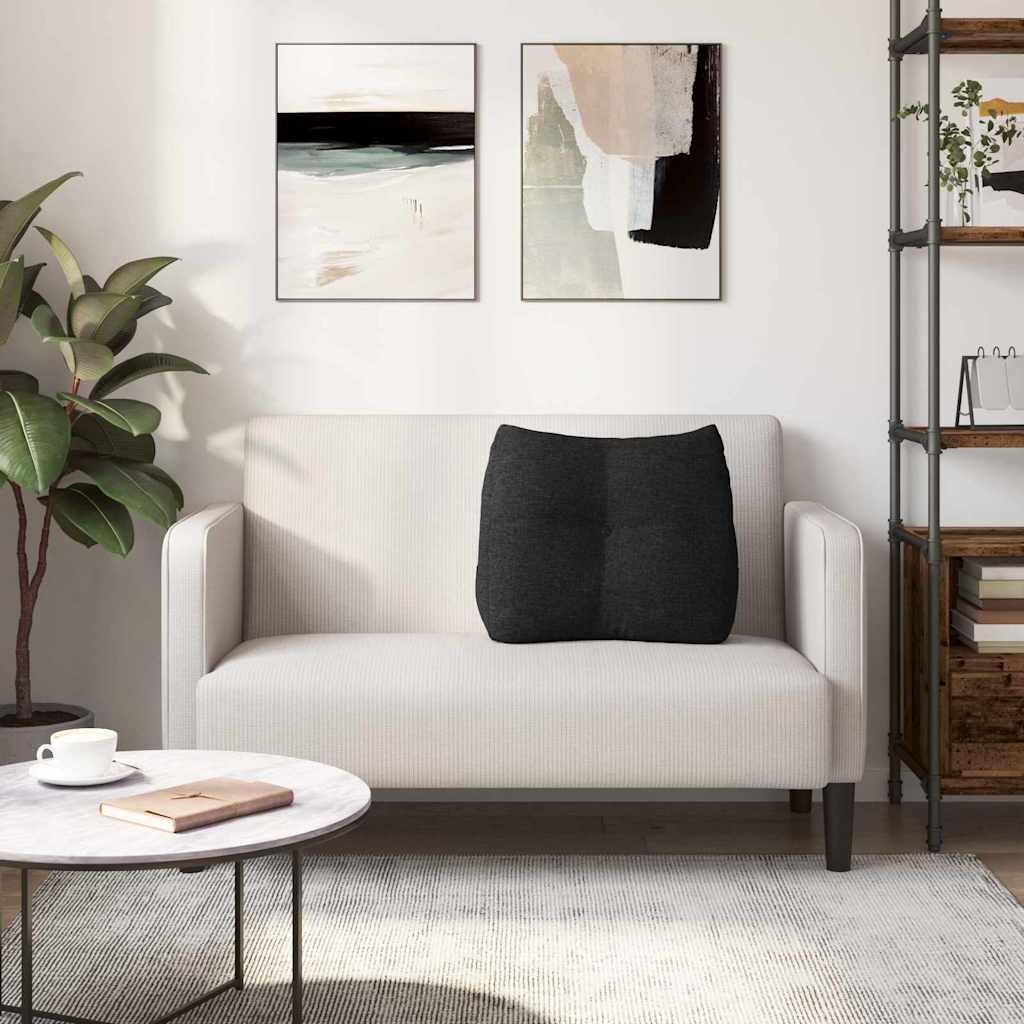 Perna pentru spate Negru 60 x 24 x 50 cm țesătură GartenMobel Dekor