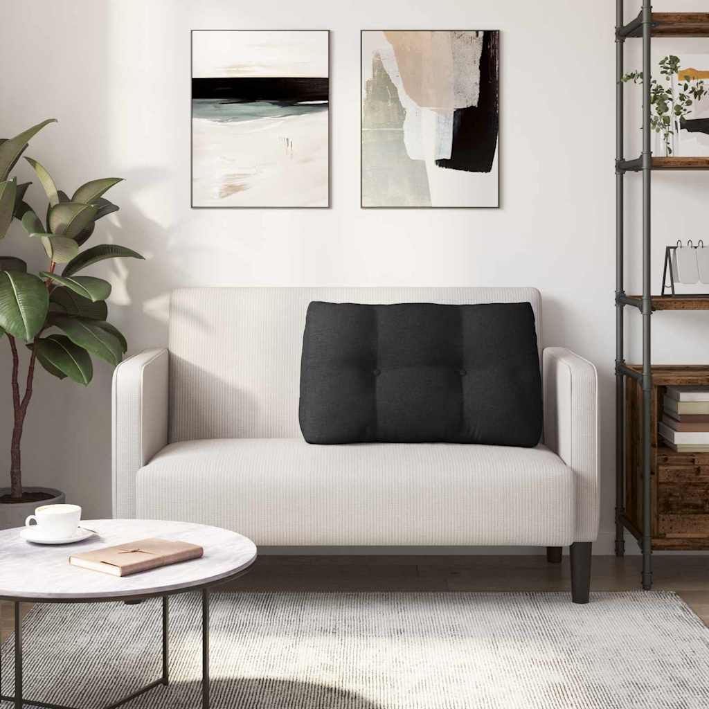 Perna pentru spate Negru 80 x 24 x 50 cm țesătură GartenMobel Dekor