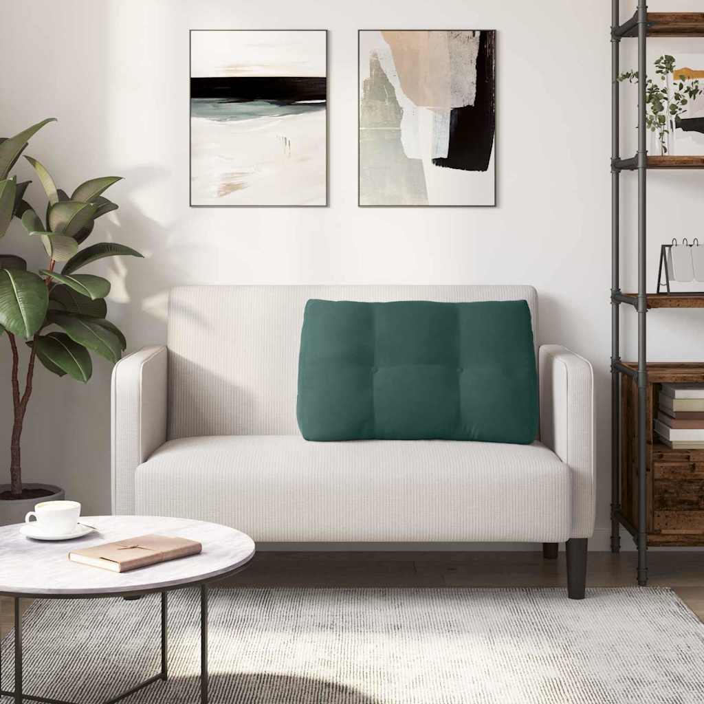 Perna pentru spate Verde închis 80 x 24 x 50 cm Catifea GartenMobel Dekor