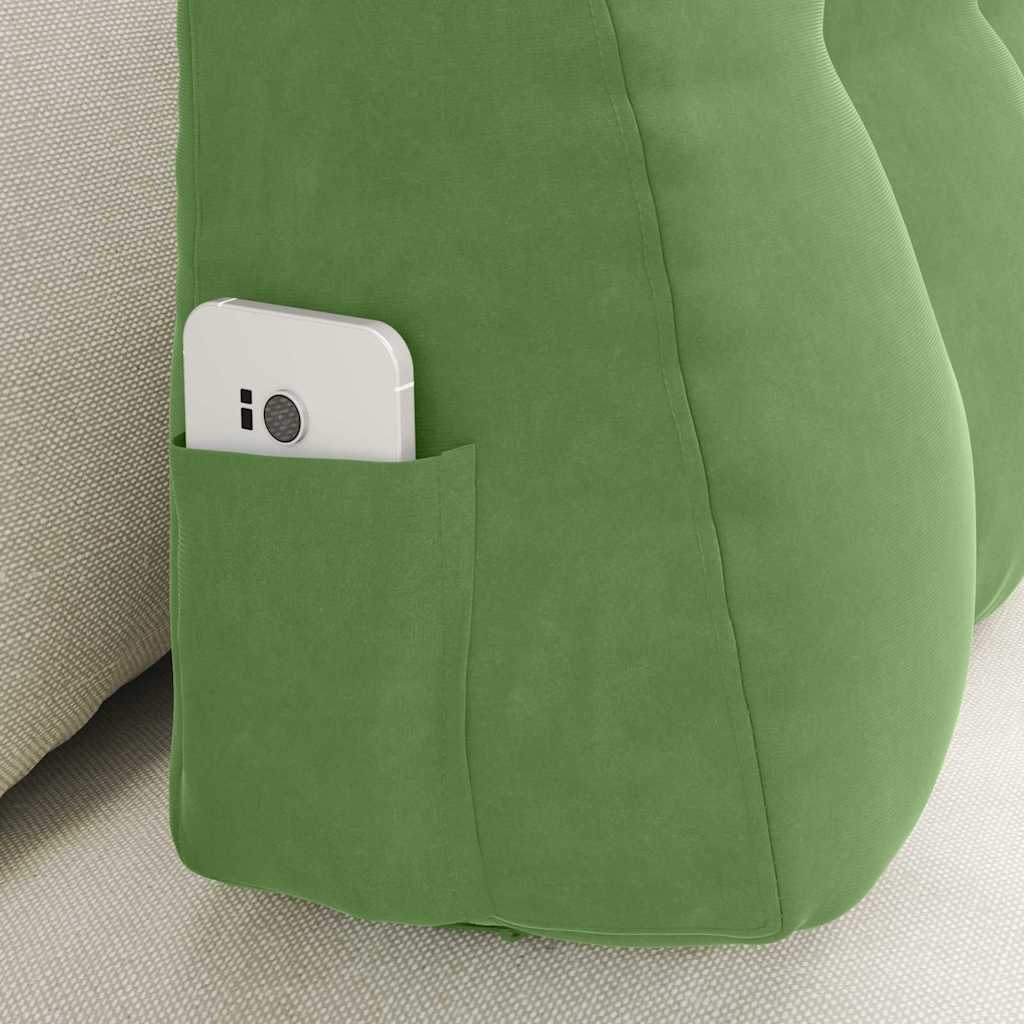 Perna pentru spate Verde deschis 80 x 24 x 50 cm Catifea GartenMobel Dekor