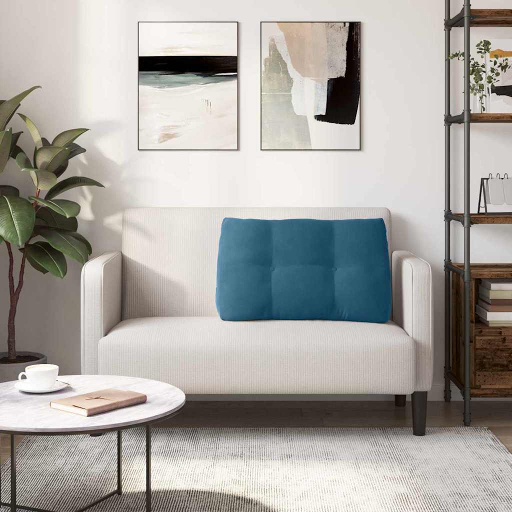 Perna pentru spate albastru 80 x 24 x 50 cm Catifea GartenMobel Dekor