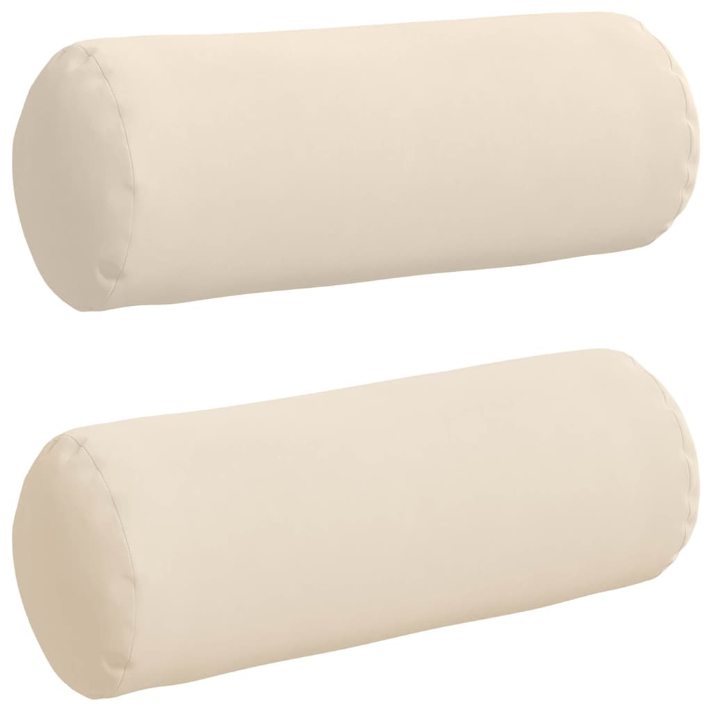 Perne Bolster 2 pcs Bej Ø 25 x 70 cm Țesătură din microfibră GartenMobel Dekor