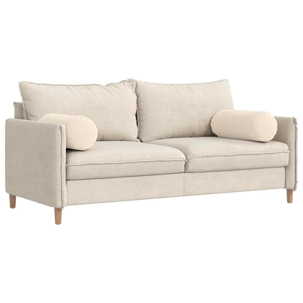 Perne Bolster 2 pcs Bej Ø 25 x 70 cm Țesătură din microfibră GartenMobel Dekor