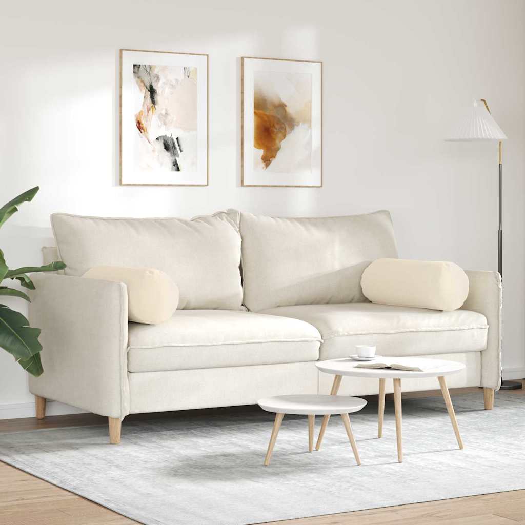 Perne Bolster 2 pcs Bej Ø 25 x 70 cm Țesătură din microfibră GartenMobel Dekor