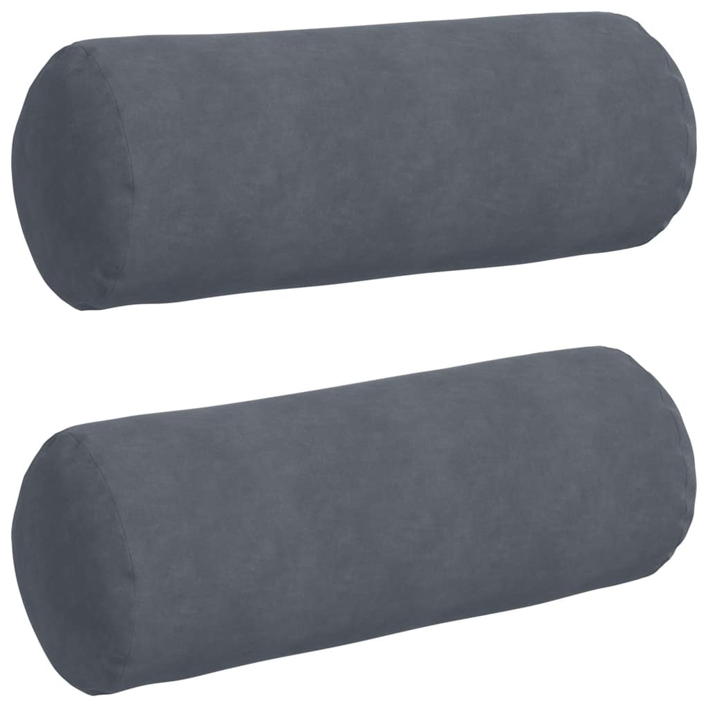 Perne Bolster 2 pcs Gri închis Ø 25 x 70 cm GartenMobel Dekor