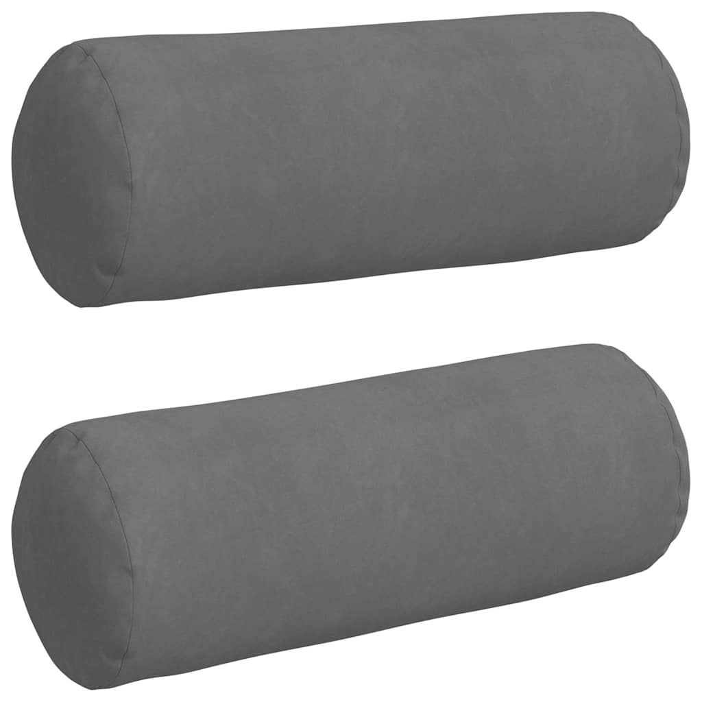 Perne Bolster 2 pcs Gri închis Ø 25 x 70 cm GartenMobel Dekor