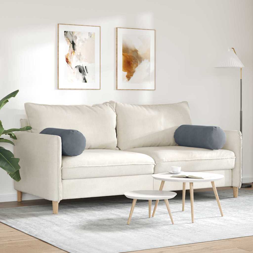 Perne Bolster 2 pcs Gri închis Ø 25 x 70 cm GartenMobel Dekor