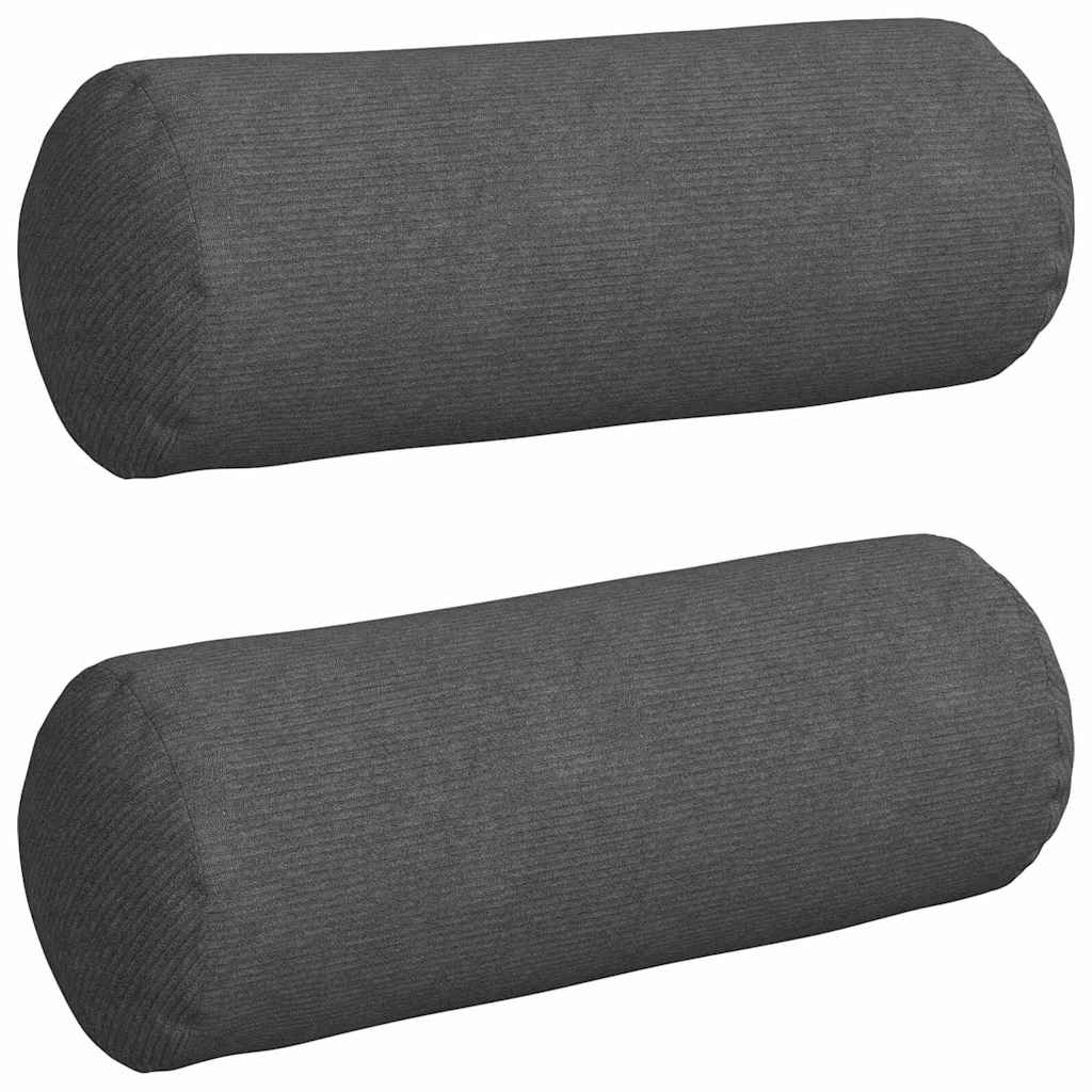 Perne Bolster 2 pcs Gri închis Ø 25 x 70 cm GartenMobel Dekor