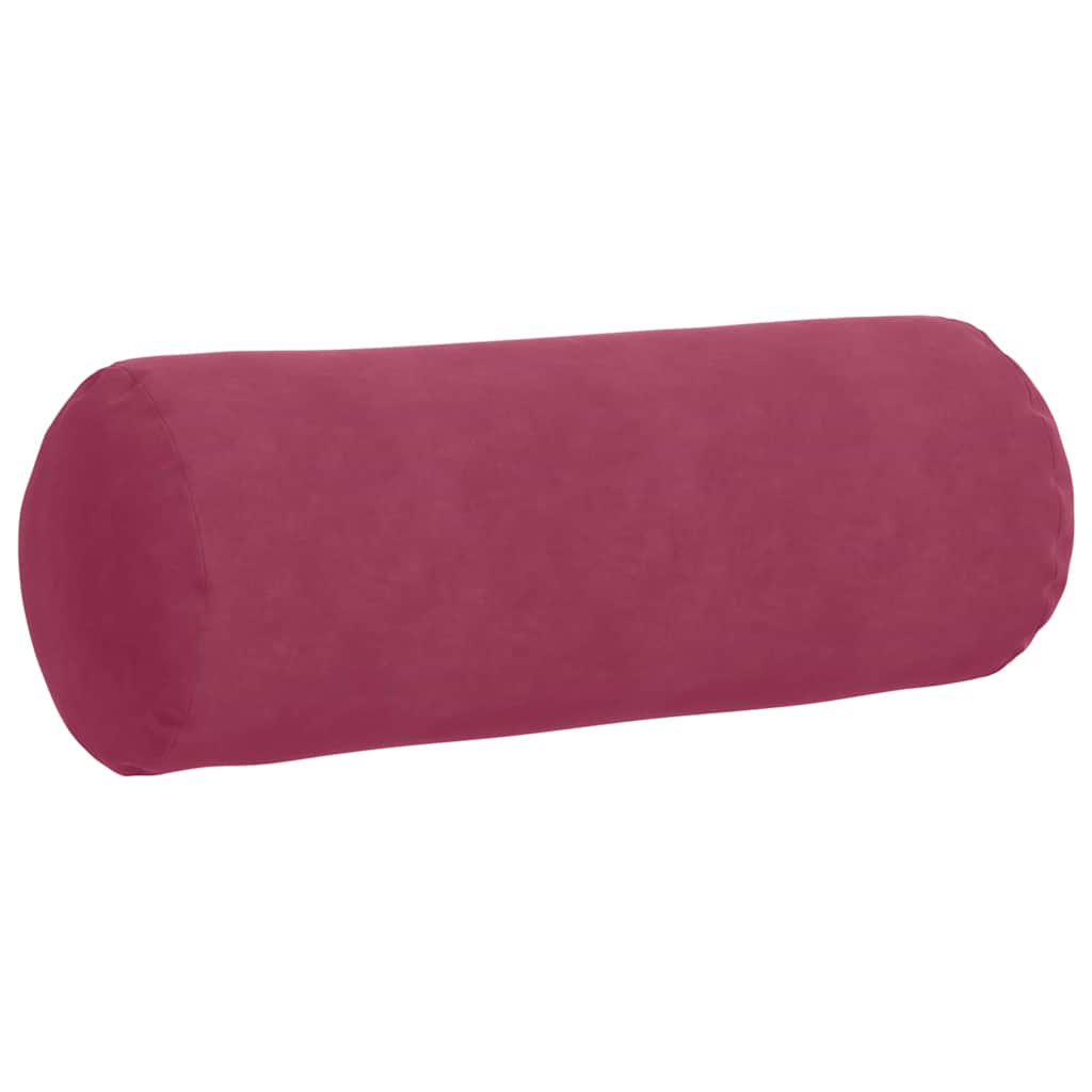 Perne Bolster 2 pcs Roșu Vin Ø 25 x 70 cm Țesătură din corduroy GartenMobel Dekor