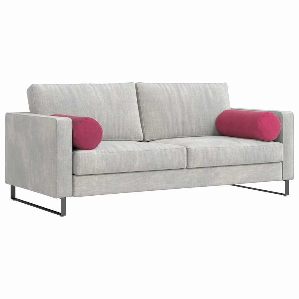 Perne Bolster 2 pcs Roșu Vin Ø 25 x 70 cm Țesătură din corduroy GartenMobel Dekor