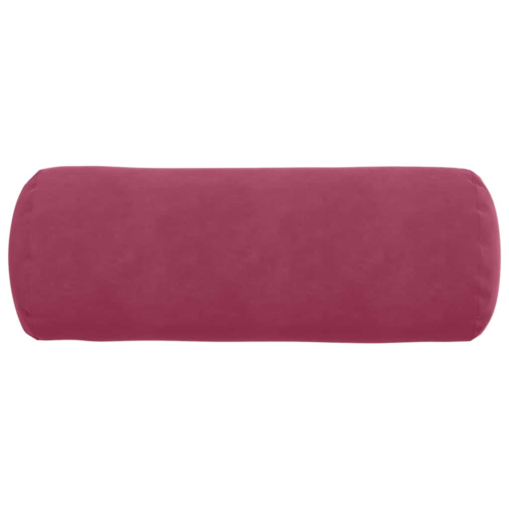 Perne Bolster 2 pcs Roșu Vin Ø 25 x 70 cm Țesătură din corduroy GartenMobel Dekor