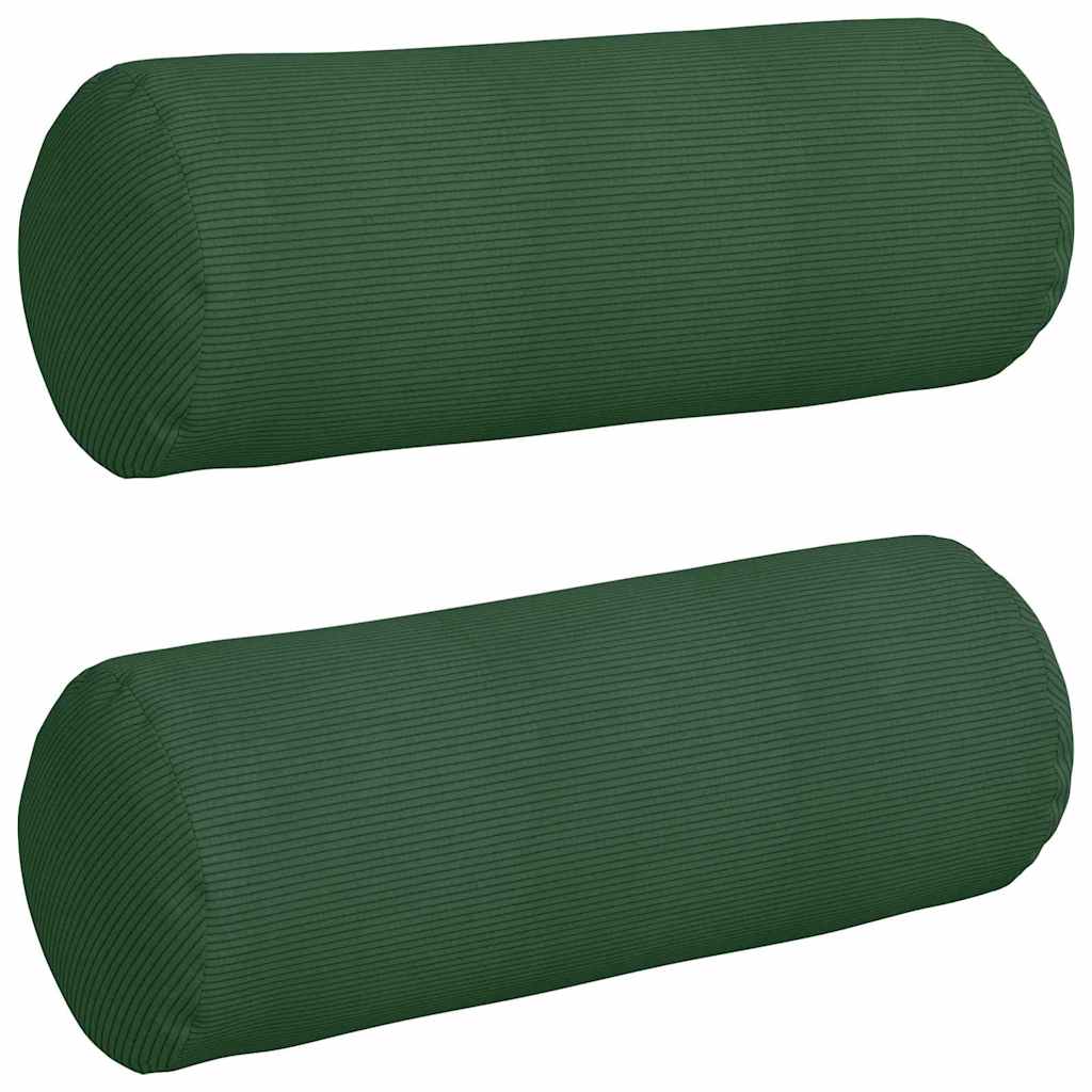 Perne Bolster 2 pcs Verde închis Ø 25 x 70 cm GartenMobel Dekor