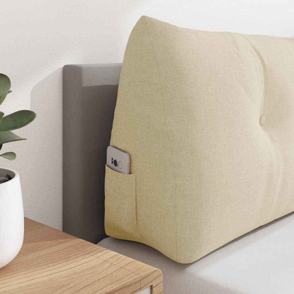 Perna pentru spate Crem 140 x 24 x 50 cm țesătură GartenMobel Dekor