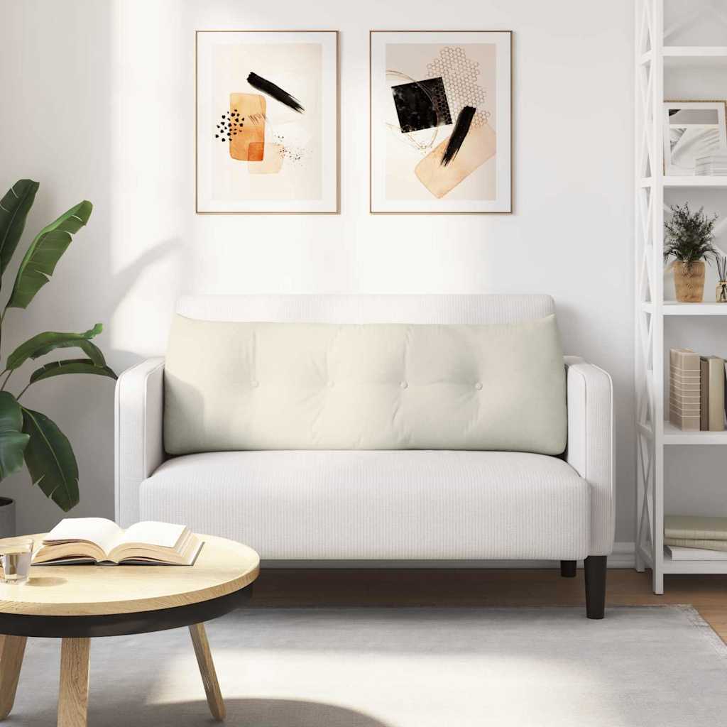 Perna pentru spate Crem 140 x 24 x 50 cm Catifea GartenMobel Dekor