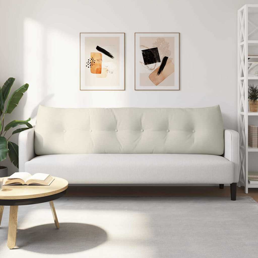 Perna pentru spate Crem 180 x 24 x 50 cm Catifea GartenMobel Dekor