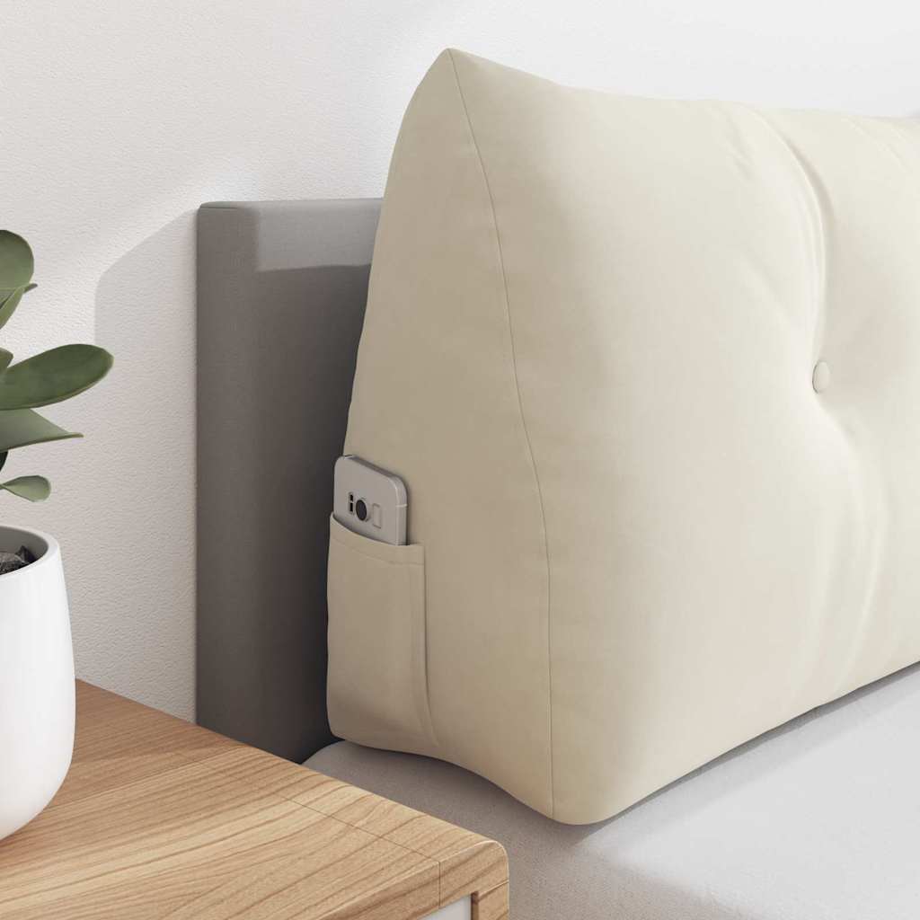 Perna pentru spate Crem 180 x 24 x 50 cm Catifea GartenMobel Dekor