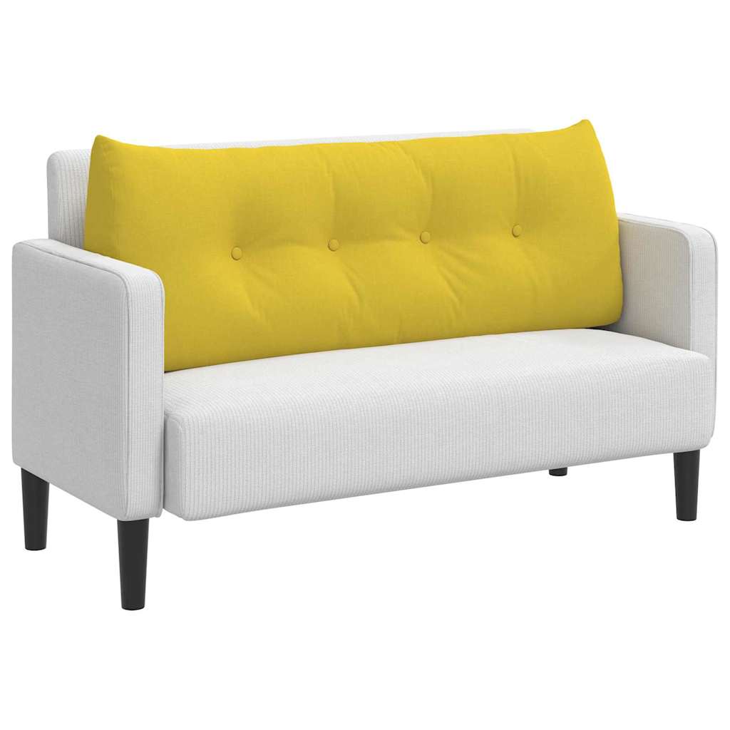 Perna pentru spate Galben Deschis 120 x 24 x 50 cm țesătură GartenMobel Dekor