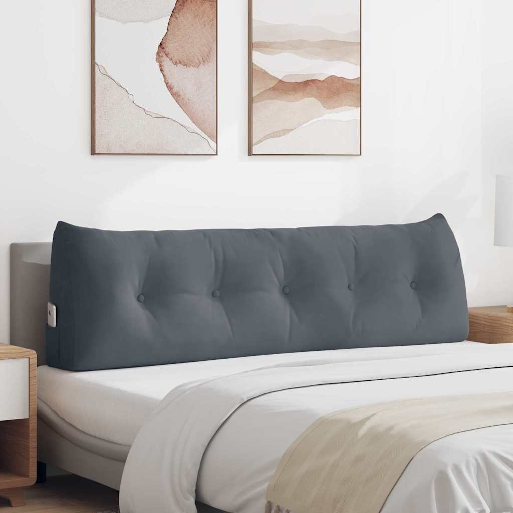 Perna pentru spate Gri închis 160 x 24 x 50 cm Catifea GartenMobel Dekor