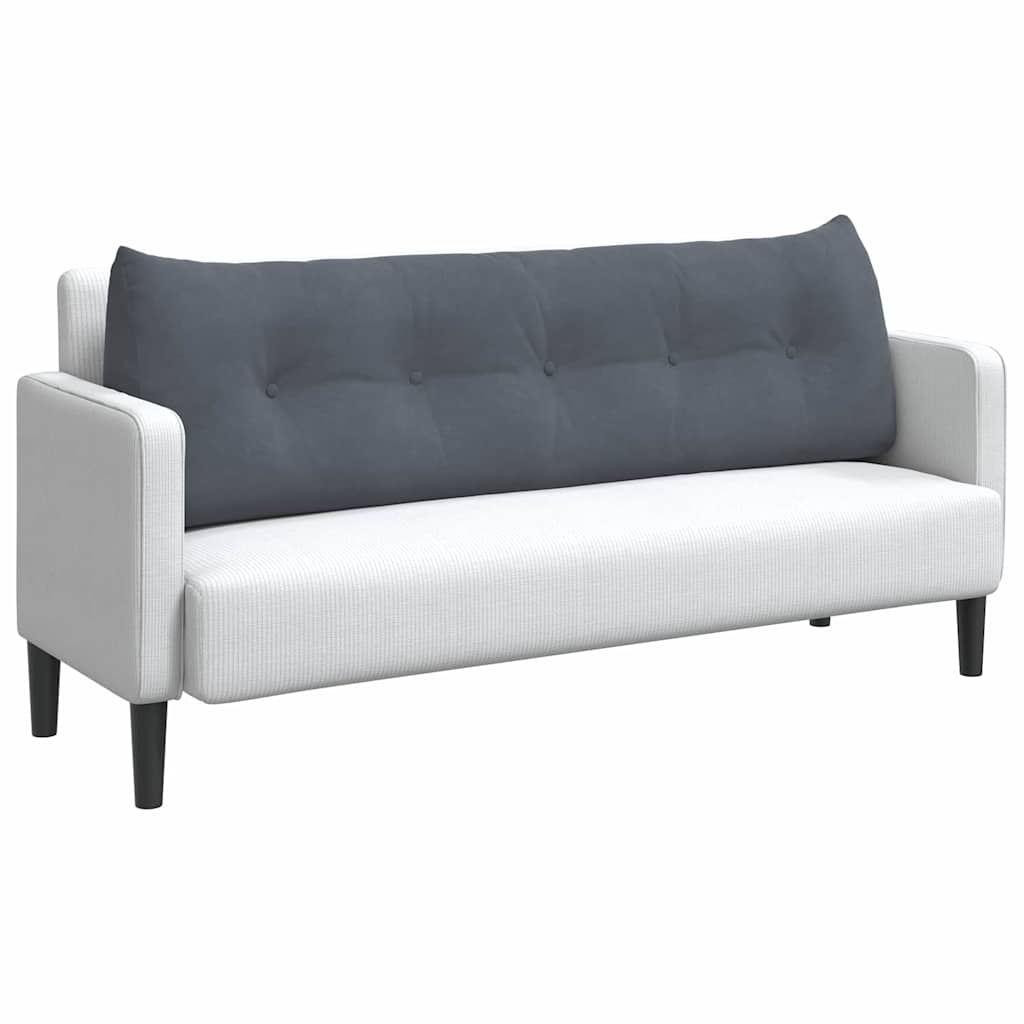 Perna pentru spate Gri închis 160 x 24 x 50 cm Catifea GartenMobel Dekor