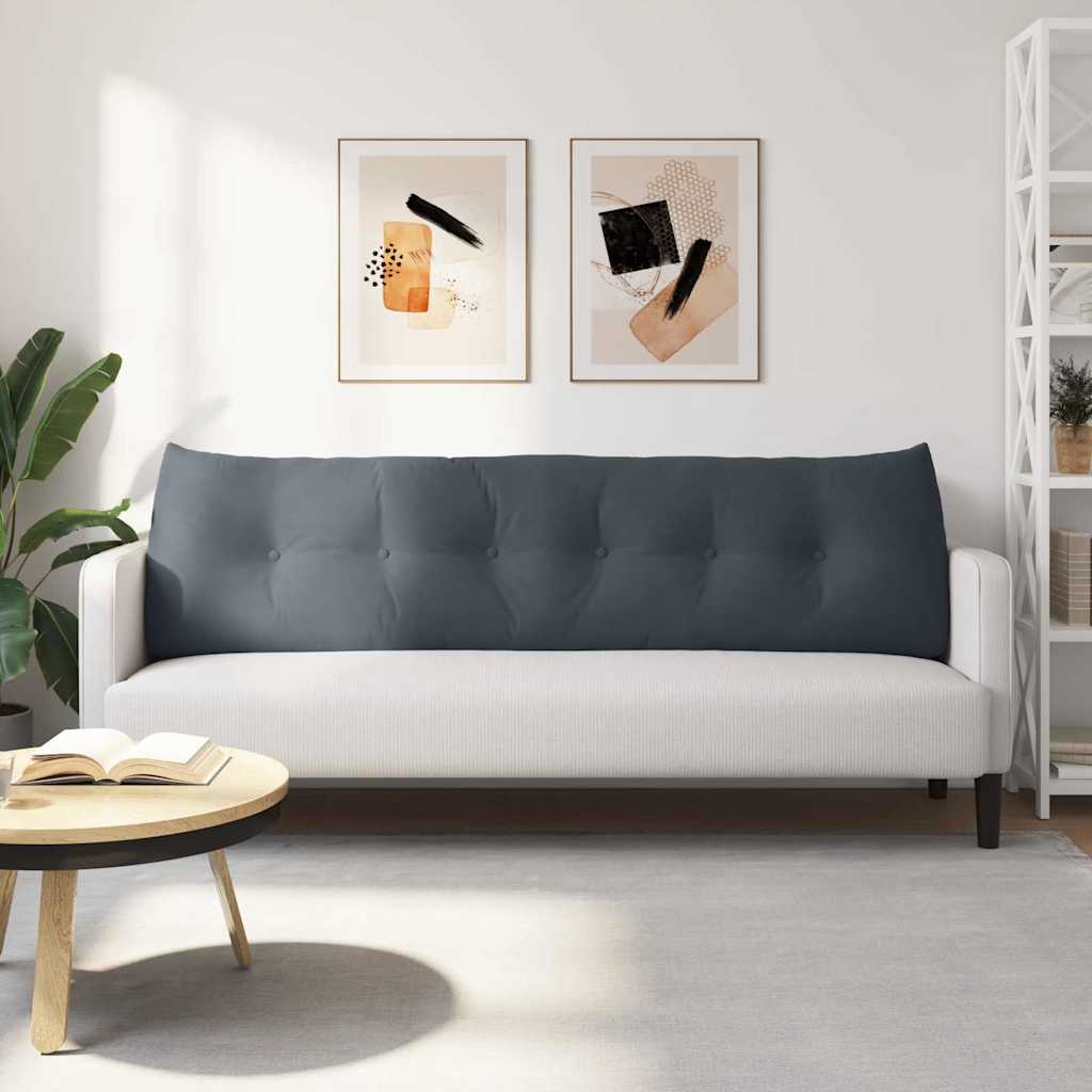 Perna pentru spate Gri închis 180 x 24 x 50 cm Catifea GartenMobel Dekor