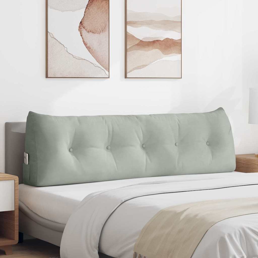 Perna pentru spate Gri deschis 160 x 24 x 50 cm Catifea GartenMobel Dekor