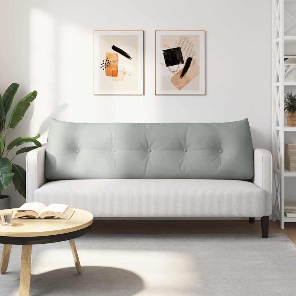 Perna pentru spate Gri deschis 160 x 24 x 50 cm Catifea GartenMobel Dekor