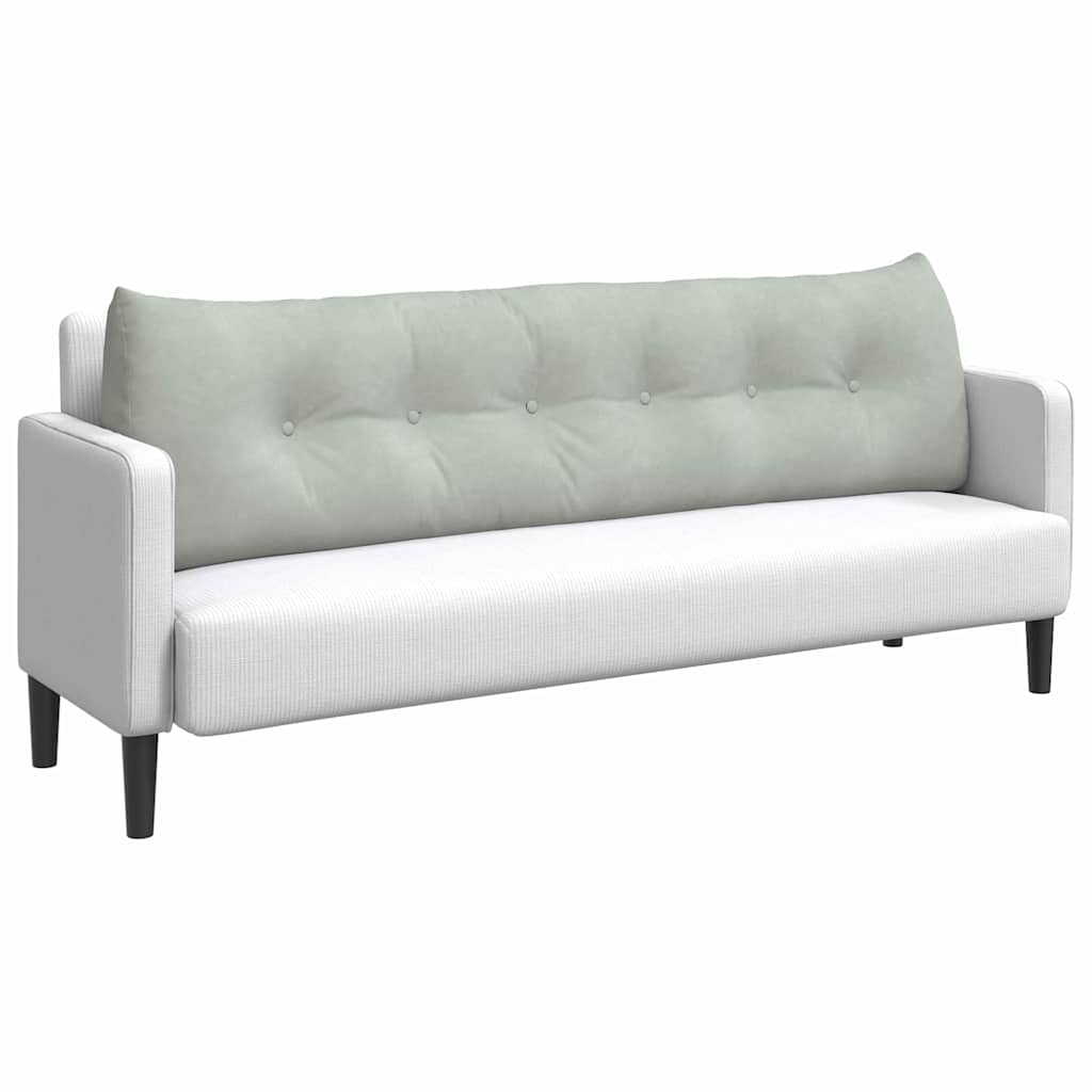 Perna pentru spate Gri deschis 180 x 24 x 50 cm Catifea GartenMobel Dekor