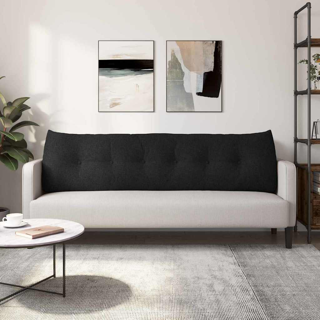 Perna pentru spate Negru 180 x 24 x 50 cm țesătură GartenMobel Dekor