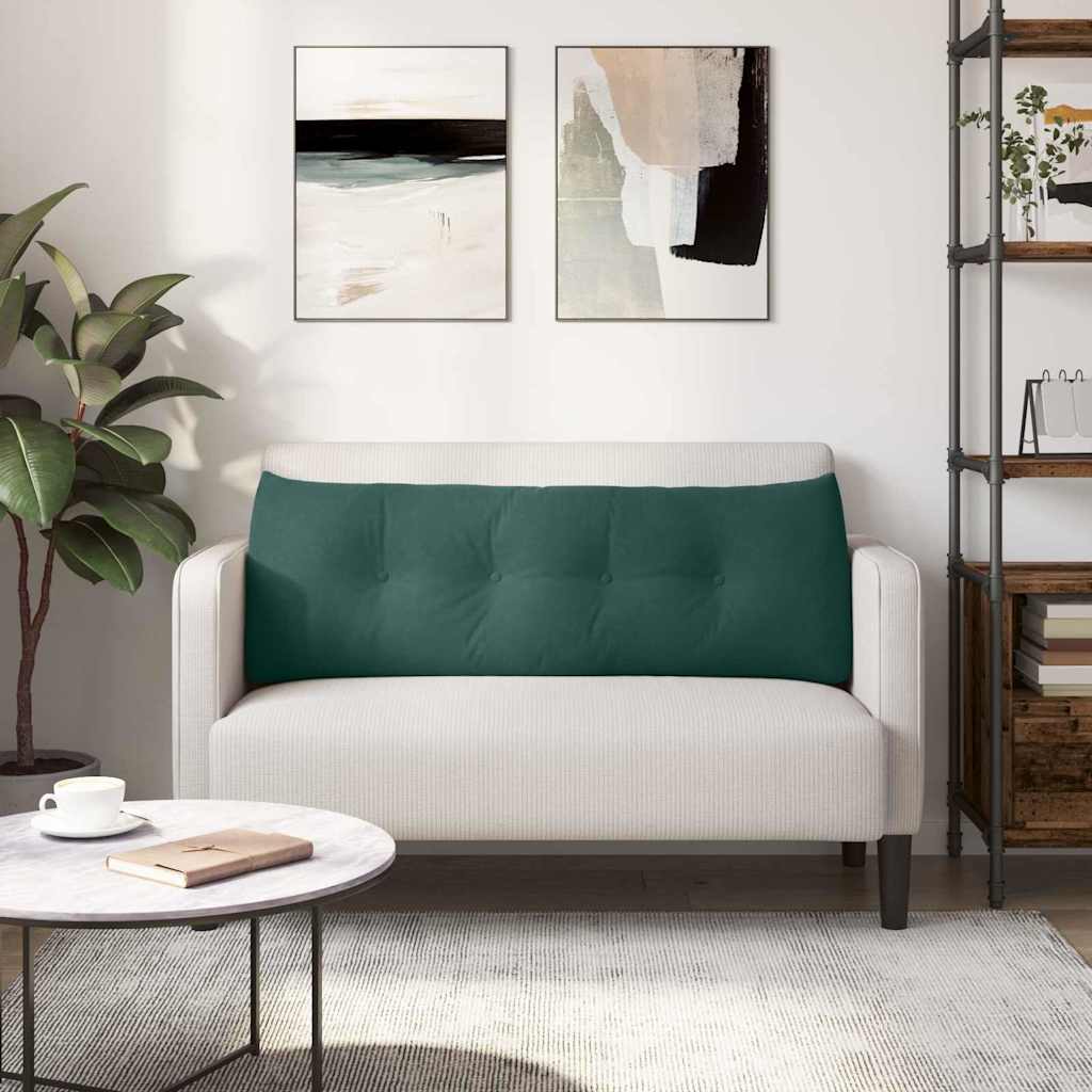 Perna pentru spate Verde închis 140 x 24 x 50 cm Catifea GartenMobel Dekor