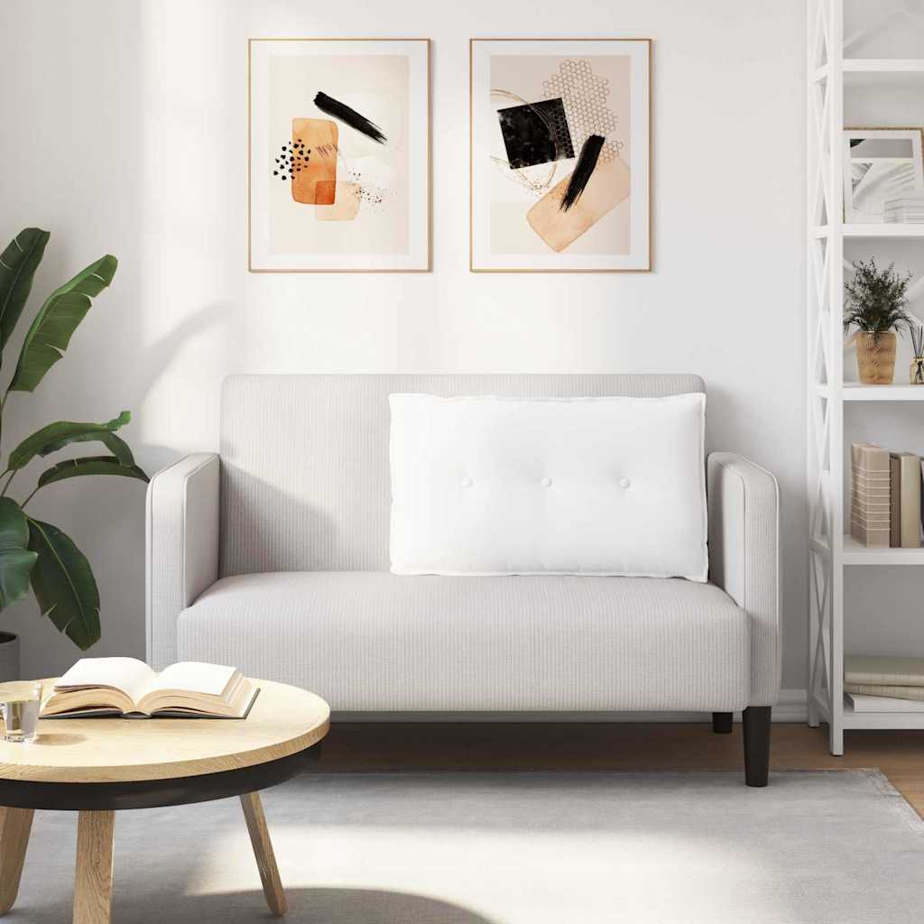 Perna pentru spate Alb 200 x 19 x 50 cm țesătură GartenMobel Dekor