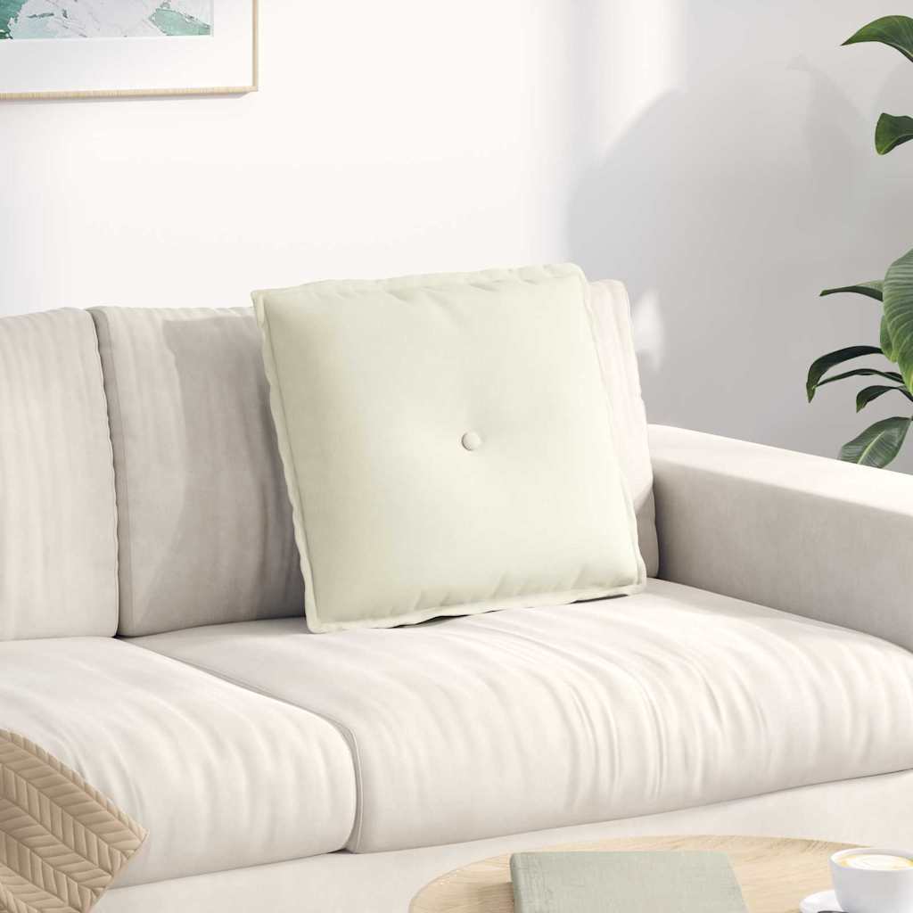 Perna pentru spate Crem 50 x 45 cm Țesătură din corduroy GartenMobel Dekor