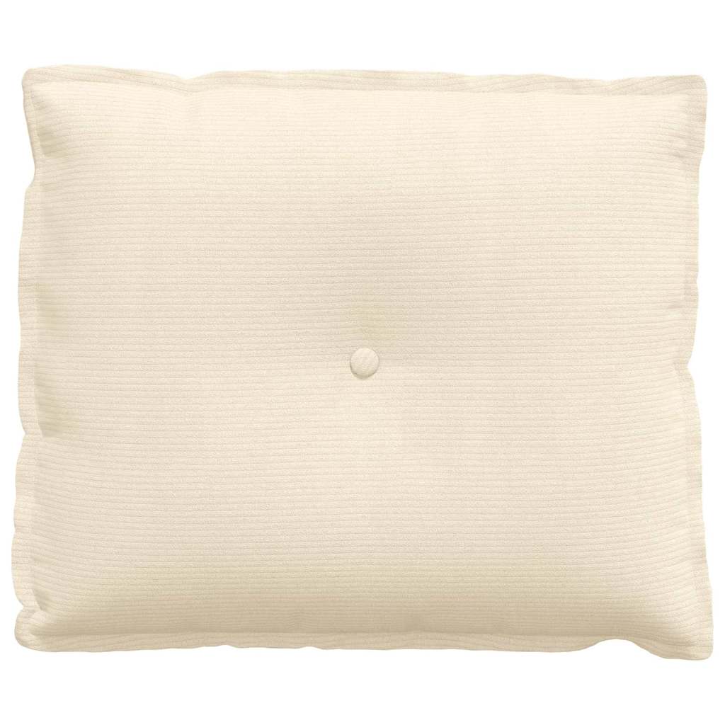 Perna pentru spate Crem 60 x 50 cm Țesătură din corduroy GartenMobel Dekor
