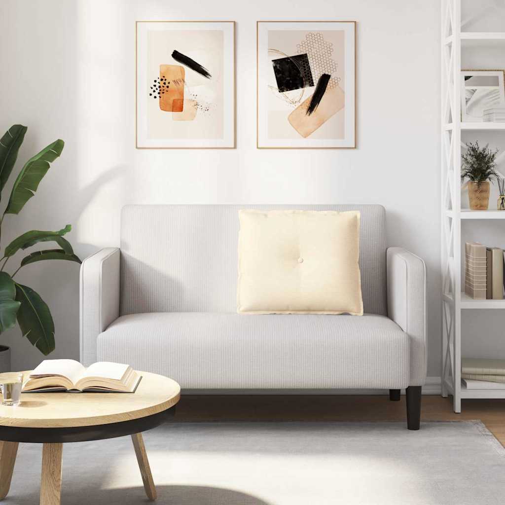 Perna pentru spate Crem 60 x 50 cm Țesătură din corduroy GartenMobel Dekor