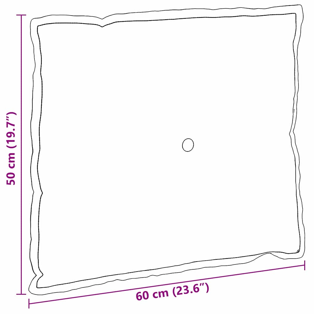 Perna pentru spate Gri închis 60 x 50 cm Țesătură din corduroy GartenMobel Dekor