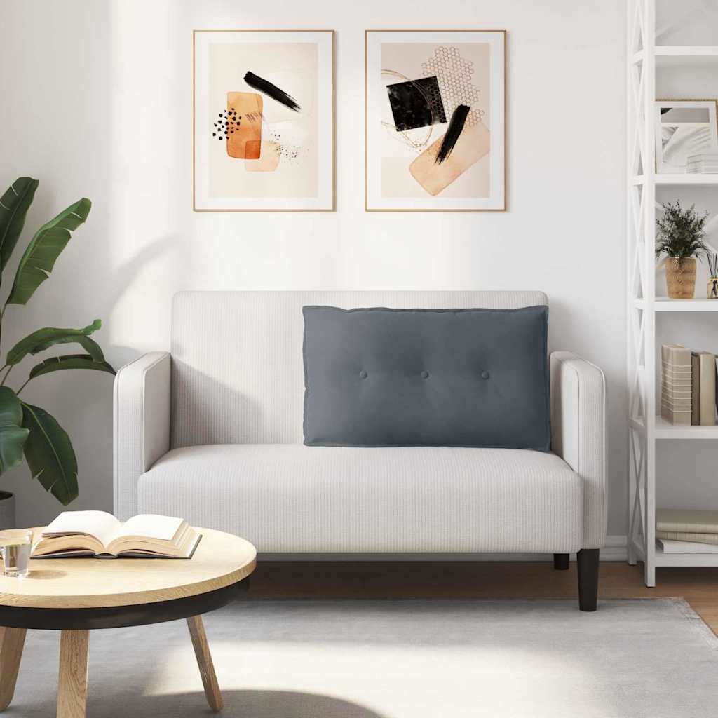 Perna pentru spate Gri închis 80 x 50 cm Țesătură din corduroy GartenMobel Dekor