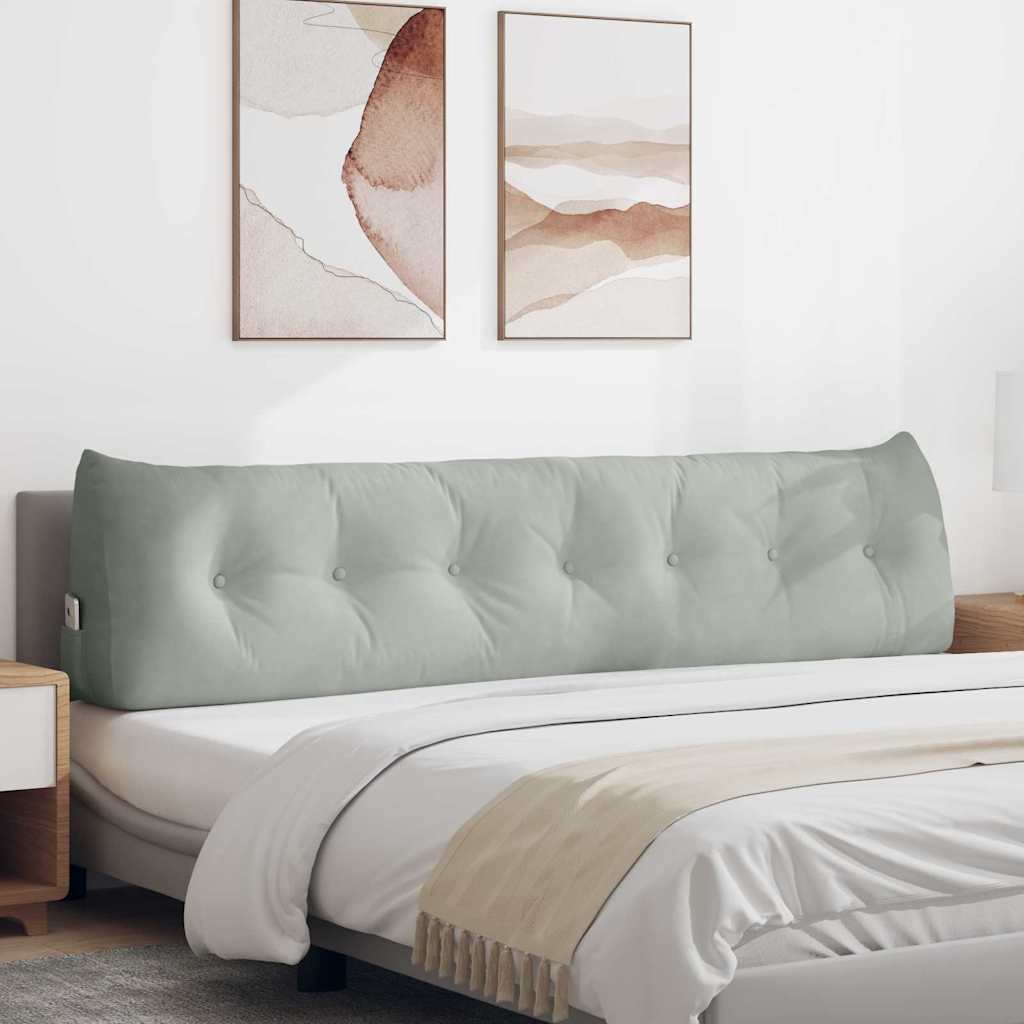 Perna pentru spate Gri deschis 200 x 24 x 50 cm Catifea GartenMobel Dekor