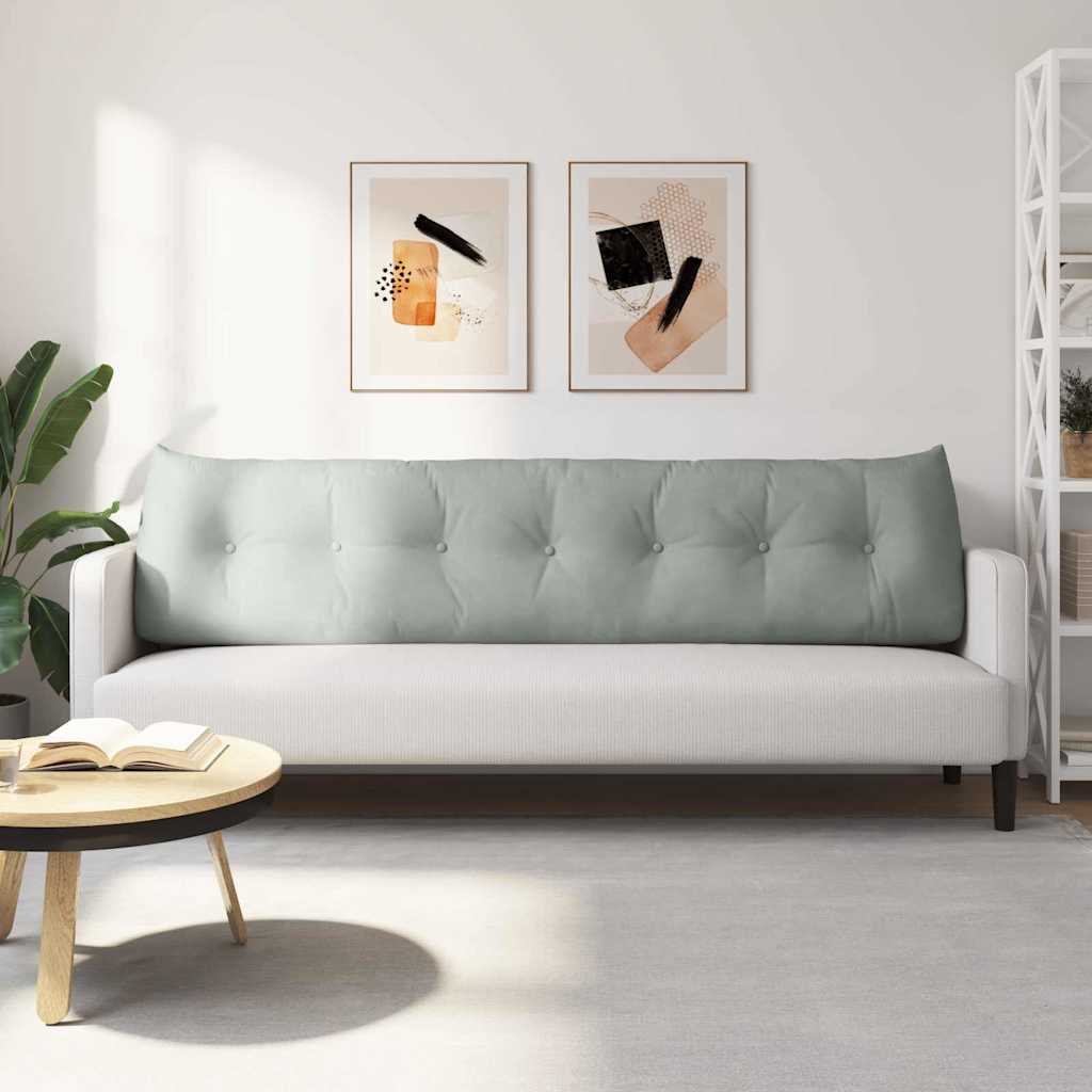 Perna pentru spate Gri deschis 200 x 24 x 50 cm Catifea GartenMobel Dekor