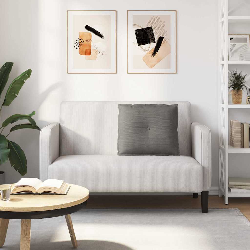 Perna pentru spate Gri deschis 60 x 50 cm Țesătură din corduroy GartenMobel Dekor