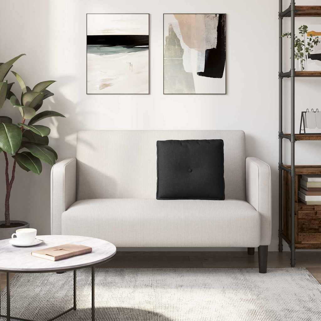 Perna pentru spate Negru 200 x 19 x 50 cm țesătură GartenMobel Dekor