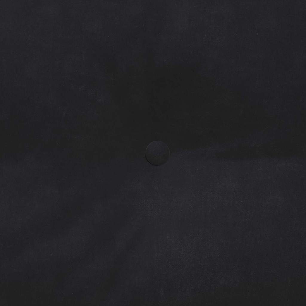 Perna pentru spate Negru 200 x 24 x 50 cm Catifea GartenMobel Dekor