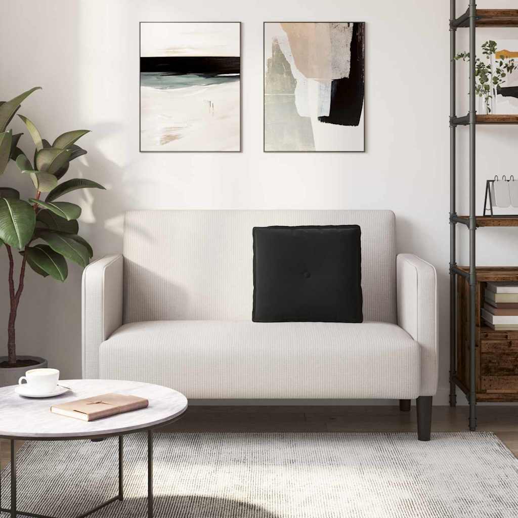 Perna pentru spate Negru 50 x 45 cm Țesătură din corduroy GartenMobel Dekor