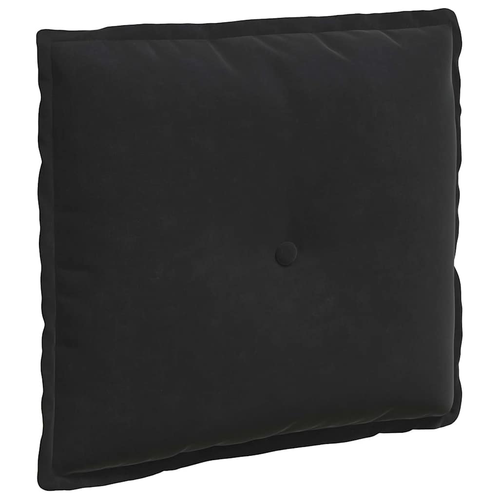 Perna pentru spate Negru 50 x 45 cm Țesătură din corduroy GartenMobel Dekor