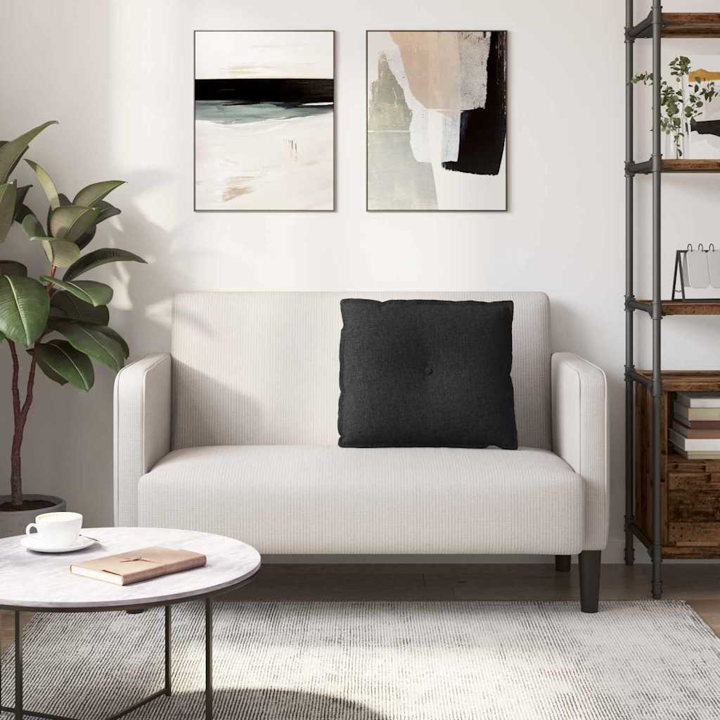 Perna pentru spate Negru 60 x 19 x 50 cm țesătură GartenMobel Dekor