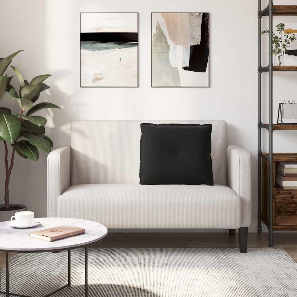 Perna pentru spate Negru 60 x 50 cm Țesătură din corduroy GartenMobel Dekor