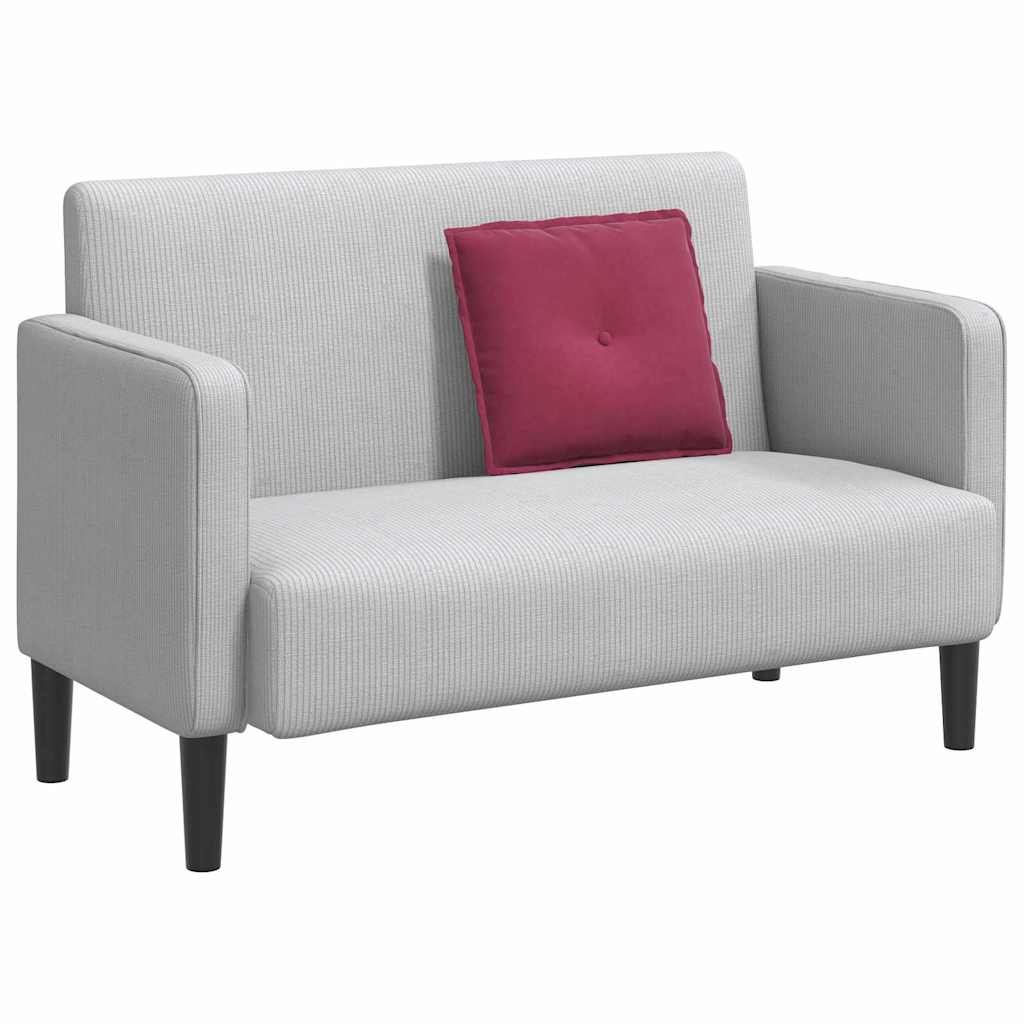 Perna pentru spate Roșu Vin 50 x 45 cm Țesătură din corduroy GartenMobel Dekor