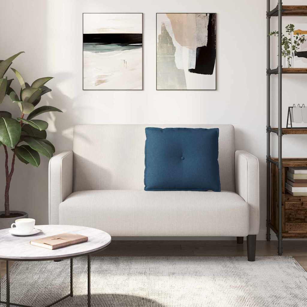 Perna pentru spate albastru 60 x 19 x 50 cm țesătură GartenMobel Dekor