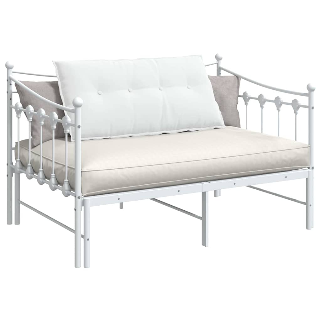 Perna pentru spate Alb 200 x 19 x 50 cm țesătură GartenMobel Dekor